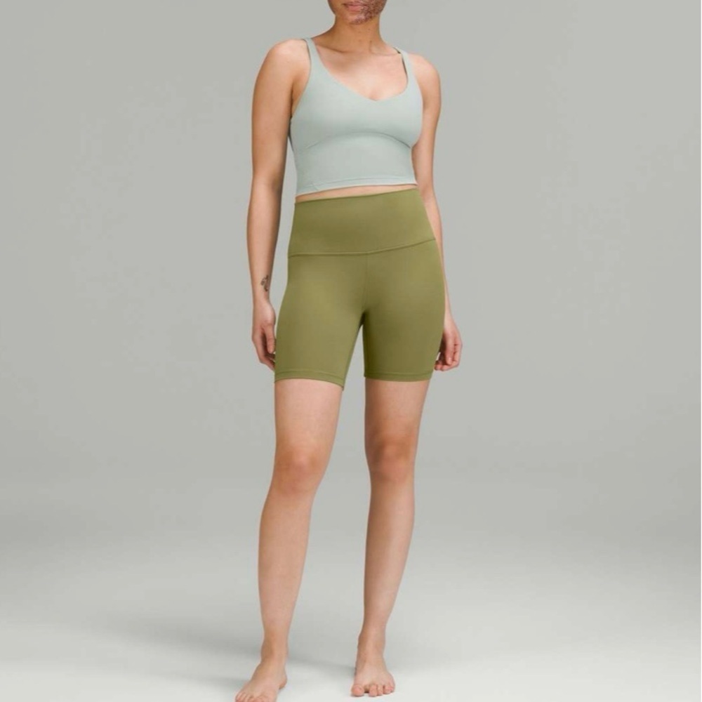 Lululemon Align High-Rise Shorts 6” Bronze Green Sz 2 Retired Color Nulu Fabric - Picture 4 of 8